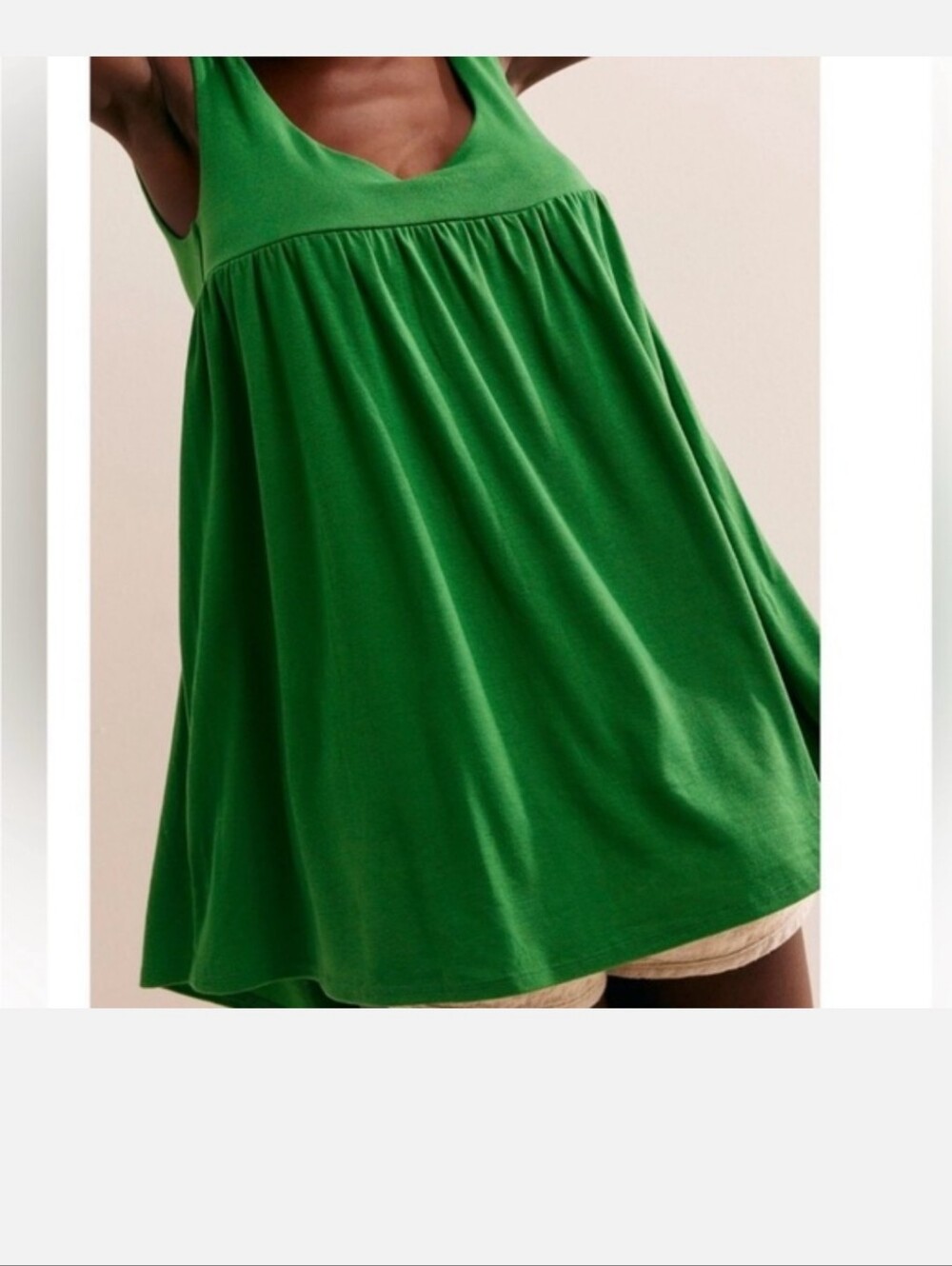 Free people mini dress. Cover up swim. Kelly green